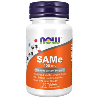 NOW SAMe (S-аденозилметионин) 400 мг 30 таблеток