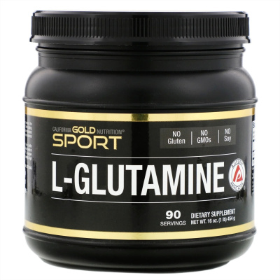 California Gold Nutrition  L-glutamine (L-глютамина) AjiPure без глютена 454 гр