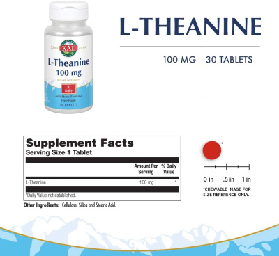 KAL L-Theanine (L-Теанин) 100 мг 30 таблеток