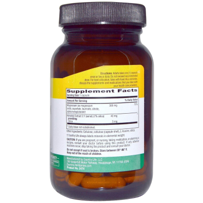 Country Life Magnesium Caps (магний в капсулах) 300 мг 60 вег. капсул