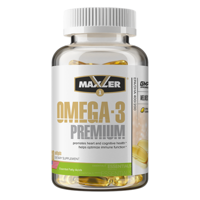 Maxler Omega-3 Premium (Омега-3) EPA/DHA 400/200 цитрус 60 капсул