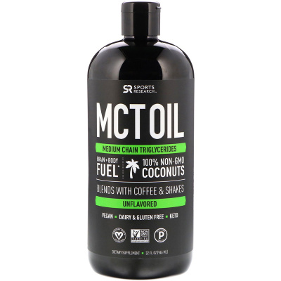 Sports Research MCT OIL (Масло MCT) без вкусовых добавок 946 мл
