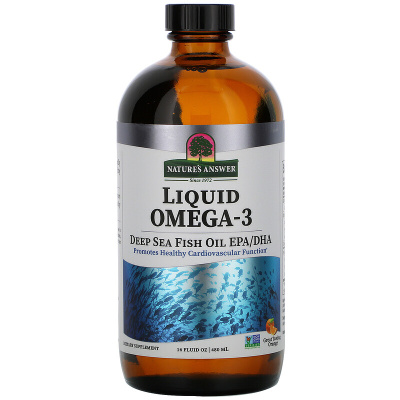 Nature's Answer Liquid Omega-3 Deep Sea Fish Oil EPA/DHA (жидкая форма омега-3 ЭПК и ДГК из жира глубоководных рыб) аромат апельсина 480 мл