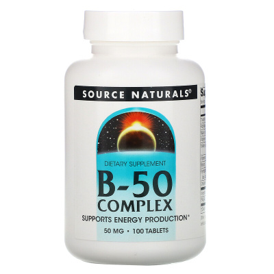 Source Naturals B-50 Complex (Комплекс B-50) 50 мг 100 таблеток