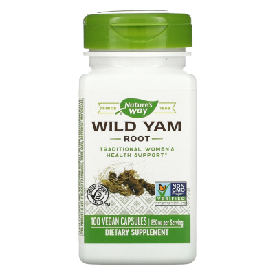 Nature's Way WILD YAM (Корень дикого ямса) 425 мг 100 веганских капсул