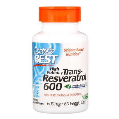 Doctor's Best High Potency Trans-Resveratrol (Высокоэффективный трансресвератрол) 600 мг 60 капсул