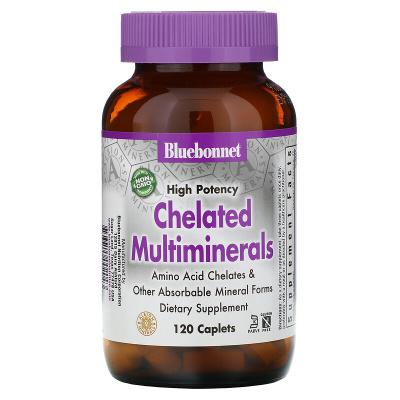 Bluebonnet Nutrition Chelated Multiminerals (Хелатные мультиминералы) 120 капсул