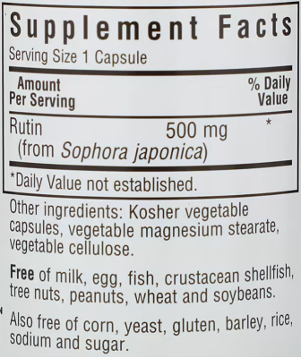 Bluebonnet Nutrition Rutin (рутин) 500 мг 50 вег. капсул