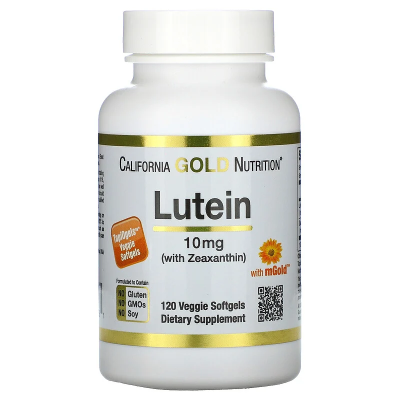 California Gold Nutrition Lutein (Лютеин с зеаксантином) 10 мг 120 капсул