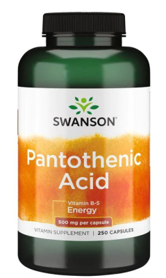 Swanson Pantothenic Acid (Пантотеновая кислота) 500 мг 250 капсул, срок годности 10/2023