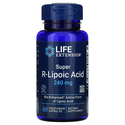 Life Extension Super R-Lipoic Acid (супер R-липоевая кислота) 240 мг 60 вег. капсул