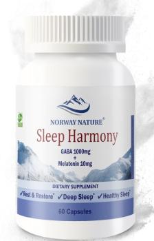 Norway Nature Sleep Harmony Gaba 1000 mg + Melatonin 10 mg (Здоровый сон) 60 капсул