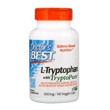 Doctor's Best L-Tryptophan (L-Триптофан) with TryptoPure 500 мг 90 капсул