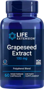 Life Extension Grapeseed Extract (Экстракт виноградных косточек) 100 мг 60 капсул, срок годности 08/2023