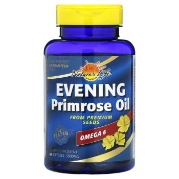 Natures Life Evening Primrose Oil (масло первоцвета вечернего) 1300 мг 60 капсул