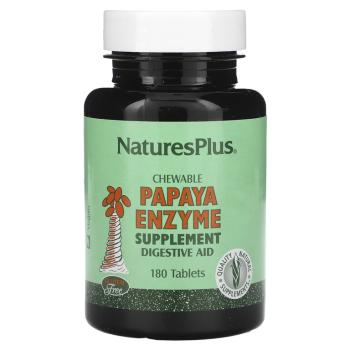 NaturesPlus Papaya Enzyme (Жевательная добавка с ферментами папайи) 180 таблеток