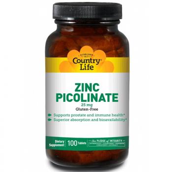 Country Life Zinc Picolinate (Пиколинат цинка) 25 мг 100 таблеток