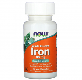 NOW Iron (Железо, двойная сила) 36 мг 90 капсул