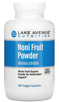 Lake Avenue Nutrition Noni Fruit Powder Organic Whole Fruit Powder (Порошок фруктов нони органический порошок из цельных фруктов) 360 вег капсул, срок годности 10/2023