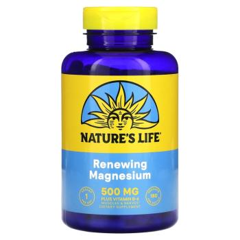 Nature's Life Renewing Magnesium (Обновляющий магний) 500 мг 180 растительных капсул