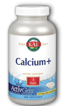 KAL Calcium+ ActivGels (Кальций+) 1000 мг 200 гелевых капсул, срок годности 06/2024