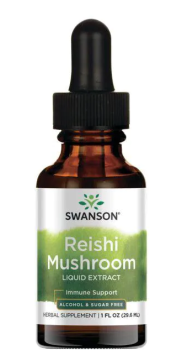 Swanson Reishi Mushroom Liquid Extract Alcohol & Sugar Free (Жидкий экстракт гриба рейши - без спирта и сахара) 29,6 мл, 06/24