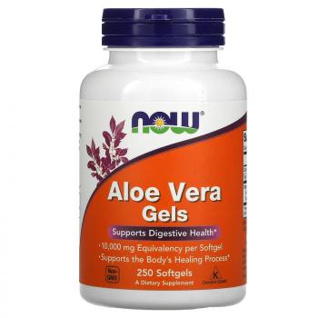 NOW Aloe Vera Gels (Гели с Алоэ Вера) 250 мягких желатиновых капсул