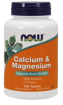 NOW Calcium & Magnesium (Кальций и магний) 100 таблеток