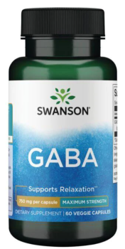 Swanson GABA (ГАМК) 750 мг 60 капсул