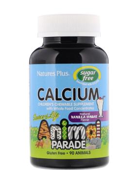 NaturesPlus Animal Parade Calcium Sugar Free (Кальций без сахара) 90 таблеток