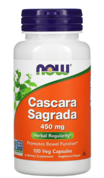 NOW Cascara Sagrada 450 мг 100 вег капсул