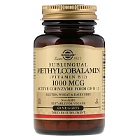 Solgar Sublingual Methylcobalamin (Vitamin B12) 1000 мкг 60 таблеток