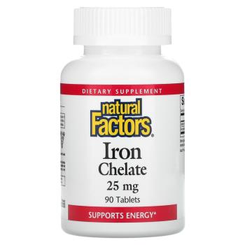 Natural Factors Iron Chelate (Хелат железа) 25 мг 90 таблеток