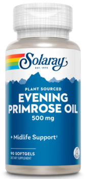 Solaray Evening Primrose Oil 500 mg (Масло примулы вечерней) 500 мг 90 капсул, срок годности 07/2024