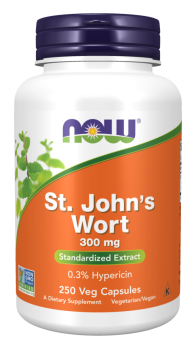 NOW St. John's Wort (Зверобой) 300 мг 250 вег капсул