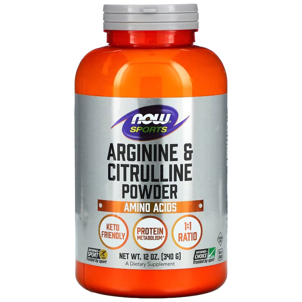 Arginine & Citrulline Powder 340 г от NOW.jpg