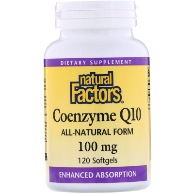 Natural Factors Coenzyme Q10 (Кофермент Q10) 100 мг 120 капсул
