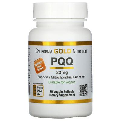 California Gold Nutrition PQQ (Пирролохинолинхинон) 20 мг 30 капсул