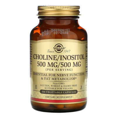Solgar Choline/Inositol (Холин Инозитол) 500 мг 100 капсул