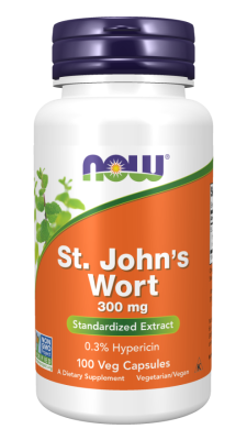 NOW St. John's Wort (Зверобой) 300 мг 100 вег капсул
