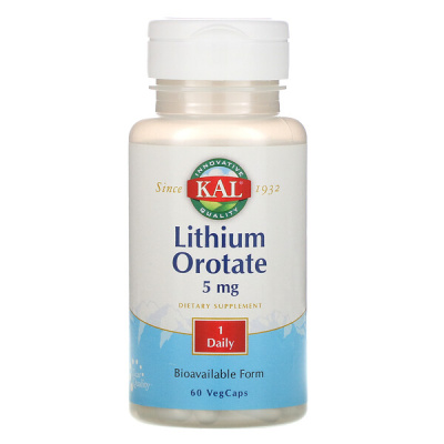 KAL Lithium Orotate (Оротат лития) 5 мг 60 капсул