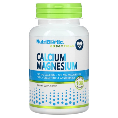 NutriBiotic Essentials Calcium Magnesium (Кальций и Магний) 100 капсул