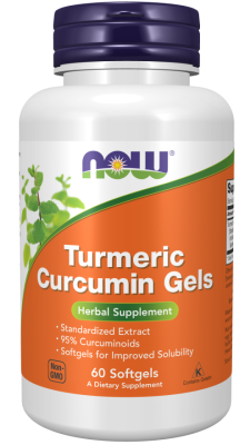 NOW Turmeric Curcumin Gels (Гелевые капсулы с куркумой) 60 капсул