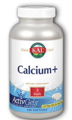 KAL Calcium+ ActivGels (Кальций+) 1000 мг 200 гелевых капсул, срок годности 06/2024