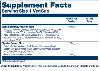 Solaray Vegan Digestaway Digestive Plant Enzyme (Растительные ферменты) 60 капсул, срок годности 06/2024