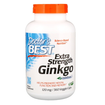 Doctor's Best Extra Strength Ginkgo (Гинкго с повышенной силой действия) 120 мг 360 капсул
