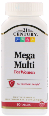 21st Century Mega Multi (мультивитамины и мультиминералы для женщин) 90 таблеток